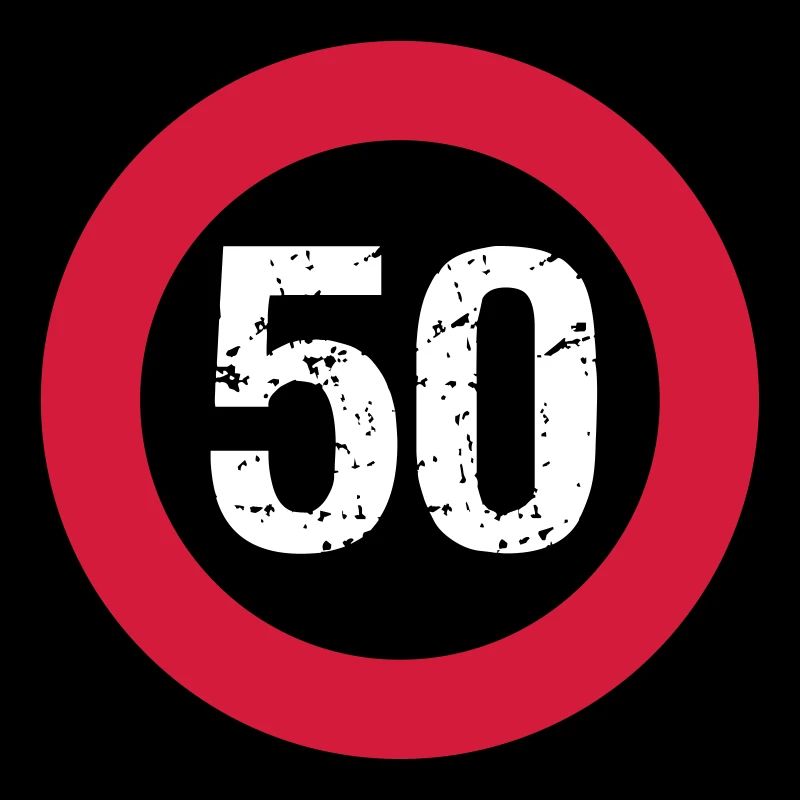 Shield 50 vintage birthday