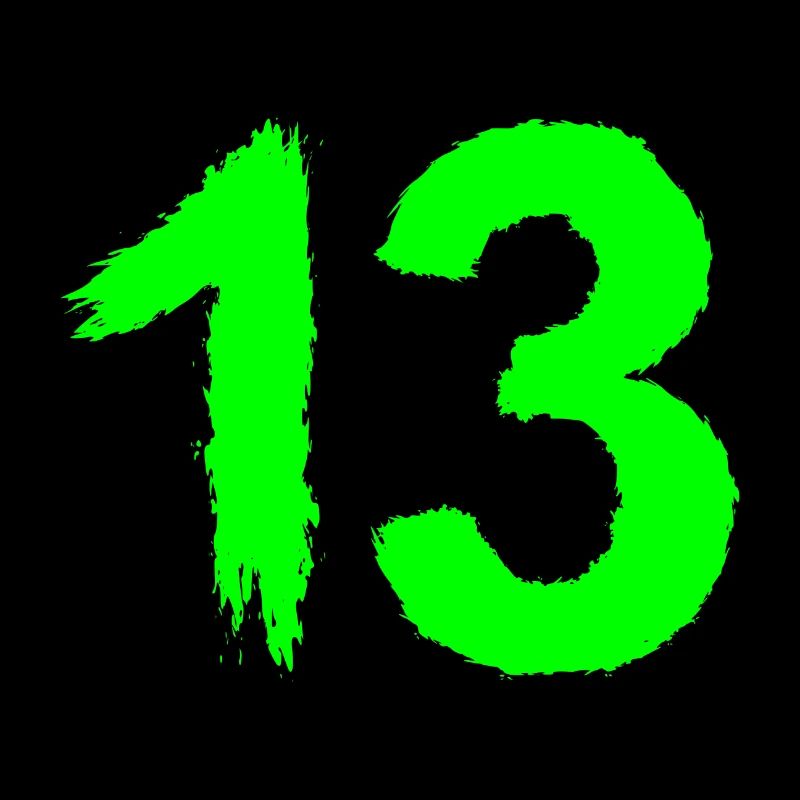 Number 13 favorite number brush