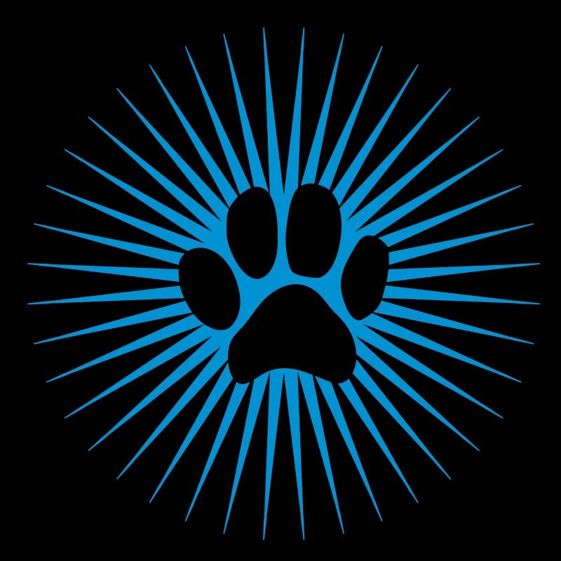 rayons bleu étoiles chat chien patte d'animal de compagnie fu