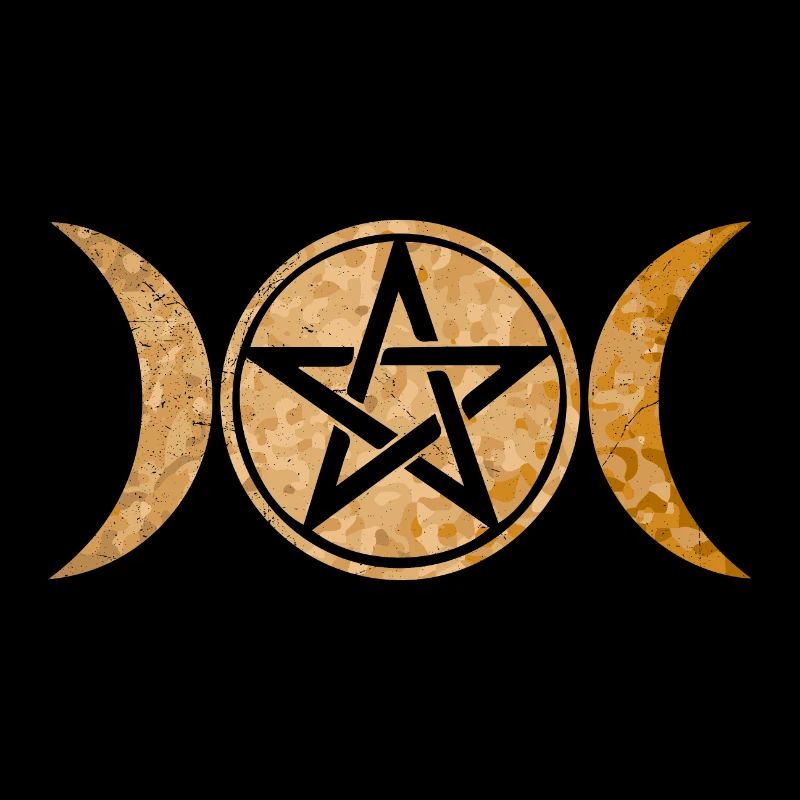 Wiccan symbol triple moon gift idea