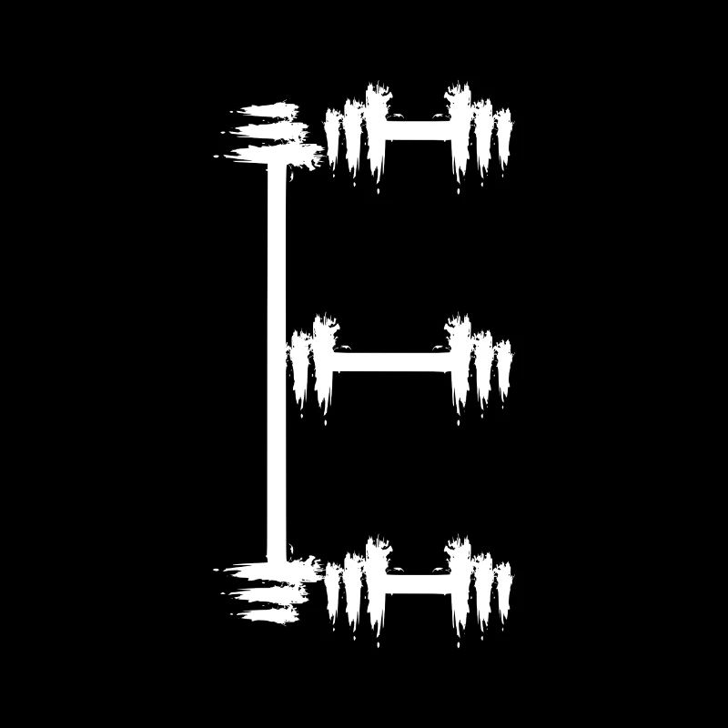 Buchstabe E Fitness Hantel