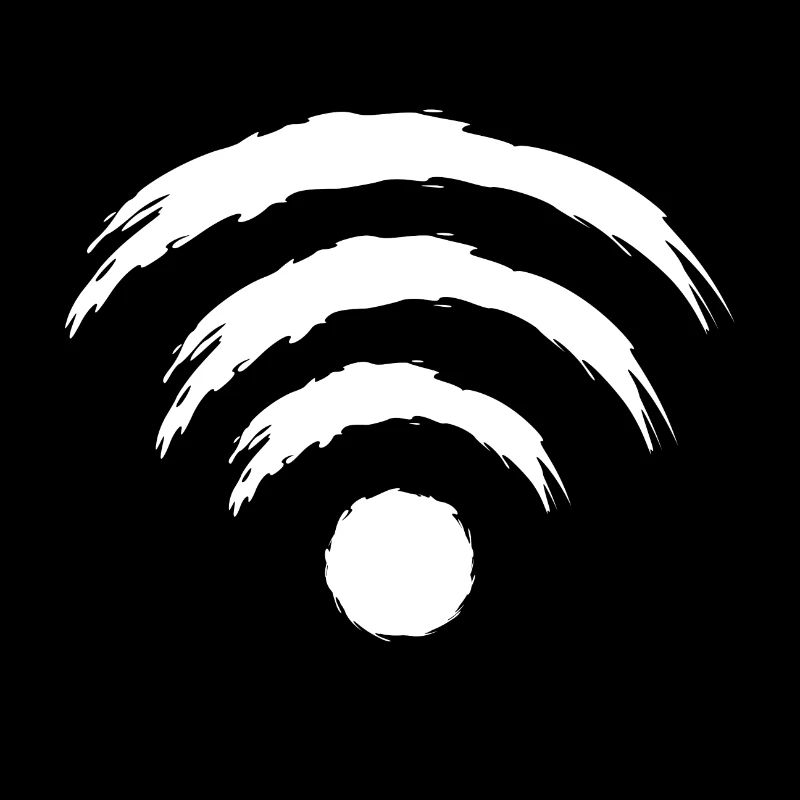 Symbole Wifi blanc