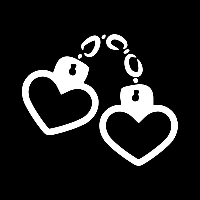 Handcuff heart white