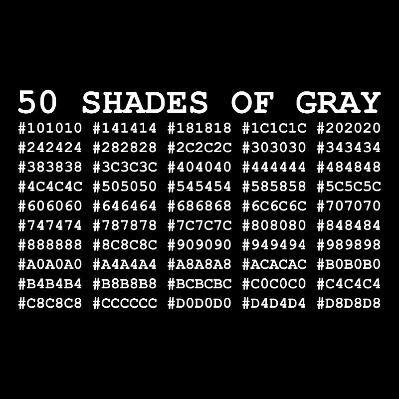 50 nuances de gris - blanc