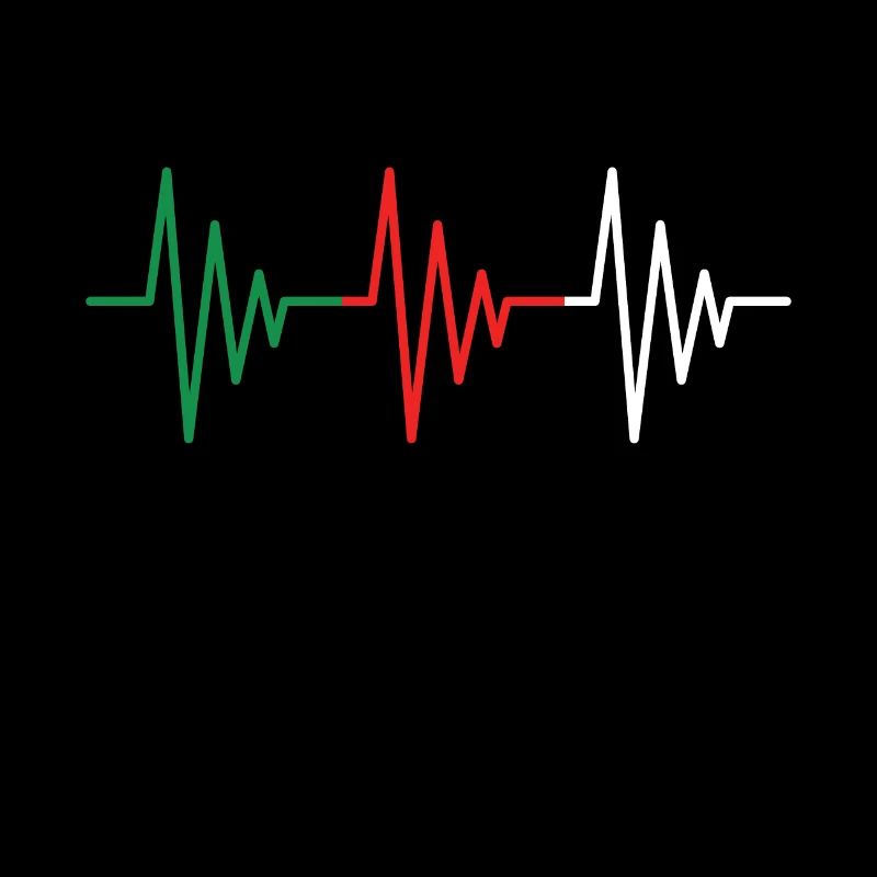 Algeria heartbeat ECG flag flag