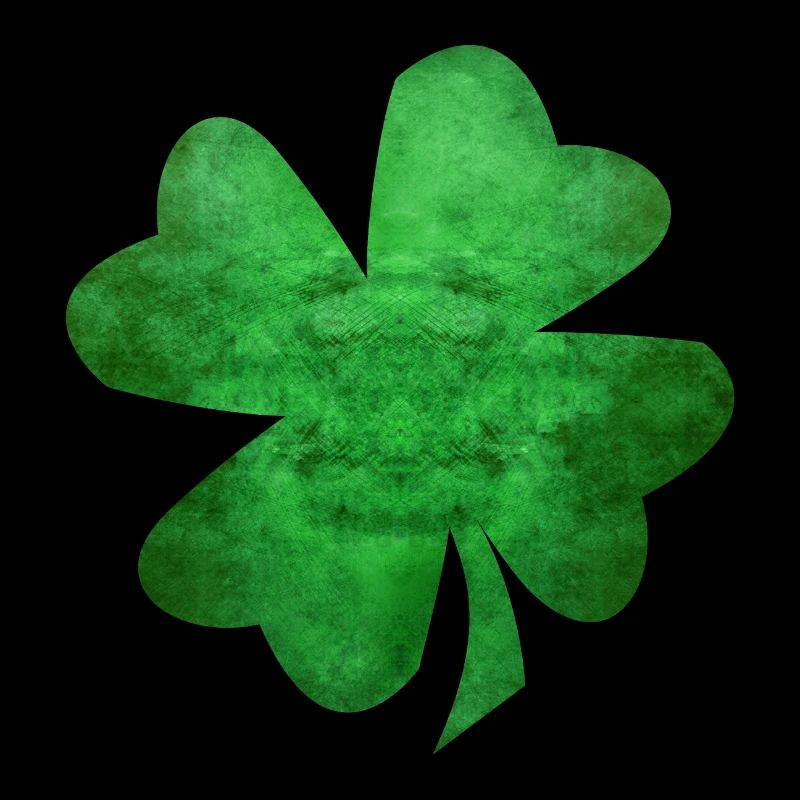 Trèfle à quatre feuilles vert