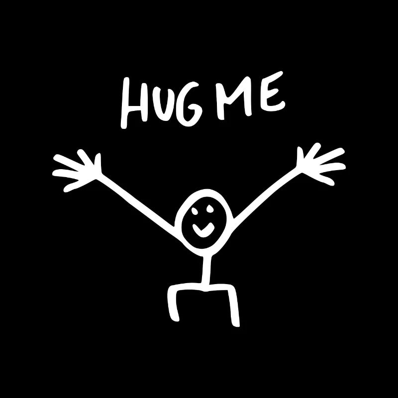 Umarme mich Umarmung Strichmännchen Geschenk