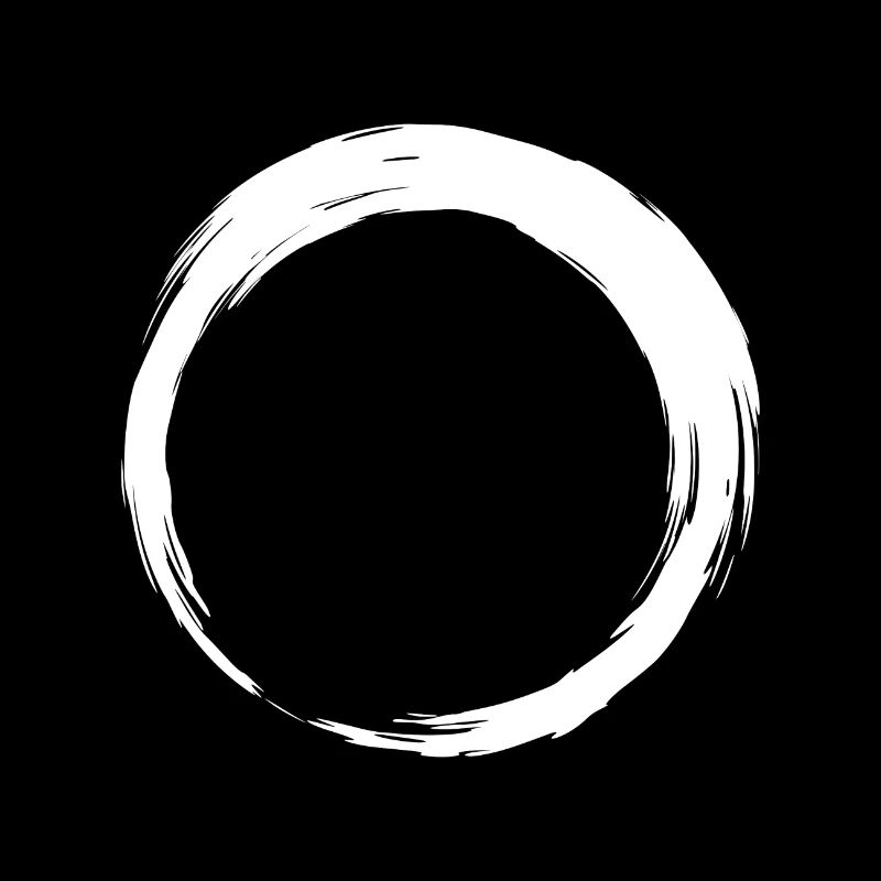 Cercle icône pinceau blanc