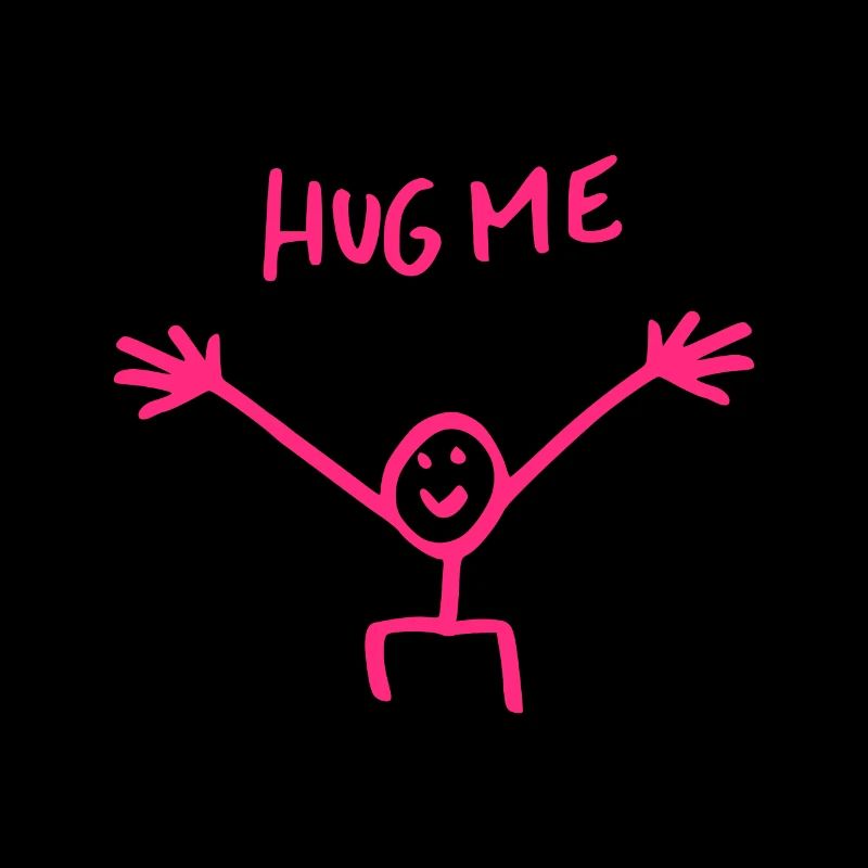 Umarme mich Umarmung Strichmännchen Geschenk