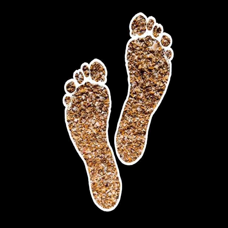 PLAGE DE SABLE PIEDS NUS