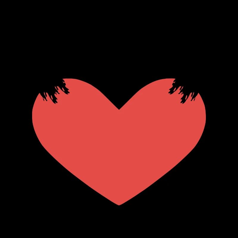 Heart devil horns evil symbol gift