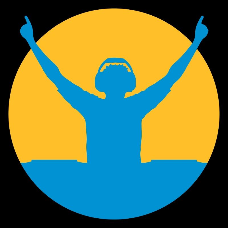 Conception de DJ silhouette