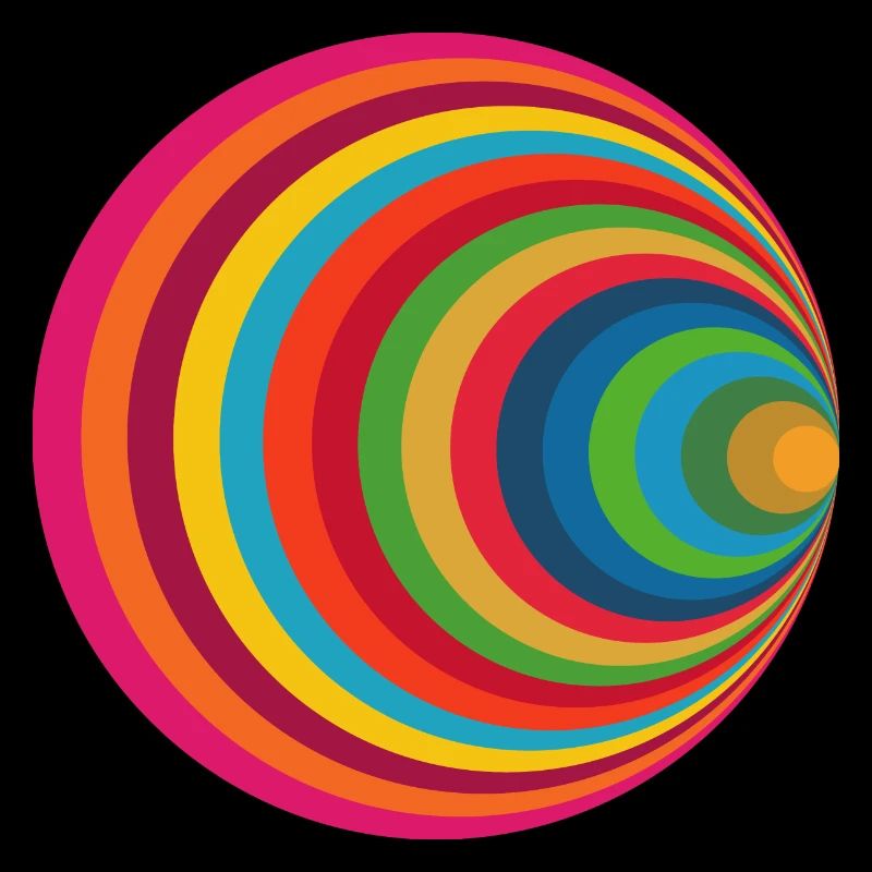 Colorful circle design - three