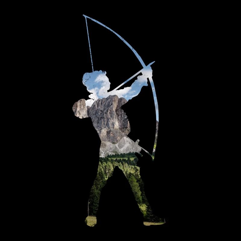 Double exposure art archery gift idea