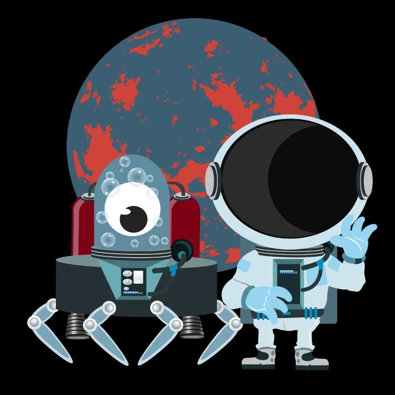 Raumfahrt mit Astronaut