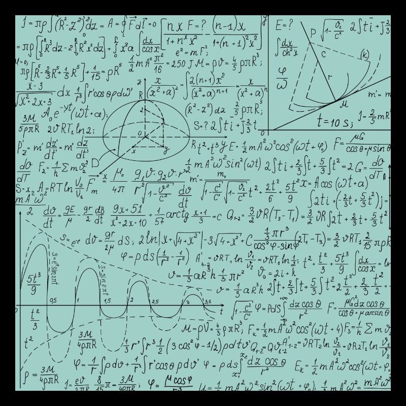 Math Equation Pattern, Math Formula Lover Gift