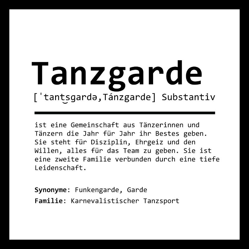 Tanzgarde | Definition | Grammatik