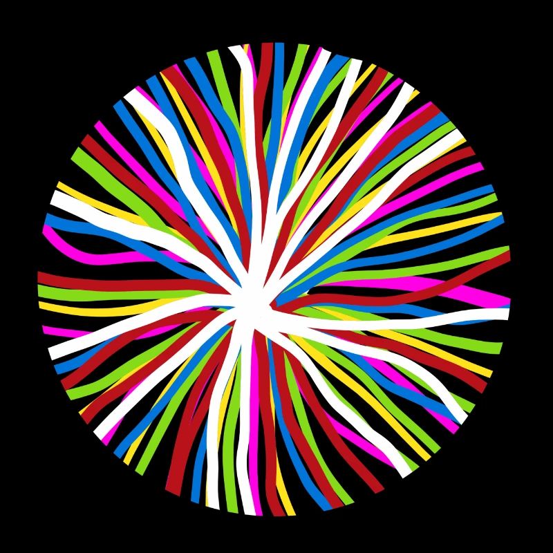 Boule de rayures colorées