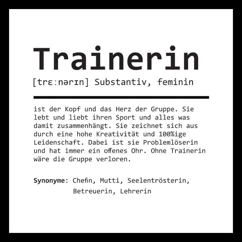 Trainer | Definition | grammar