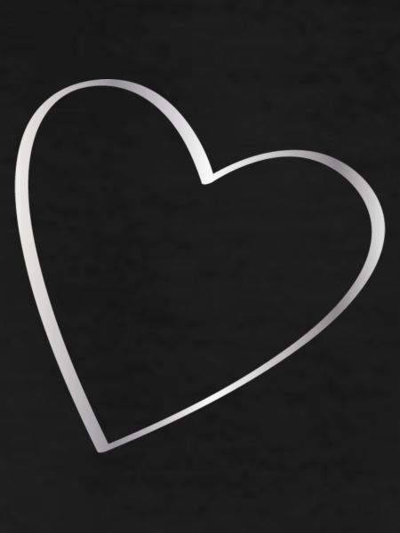 Heart contour silver