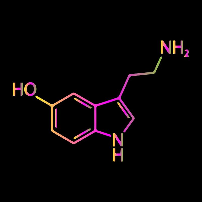 Sérotonine molécule chimie bonheur idée de cadeau