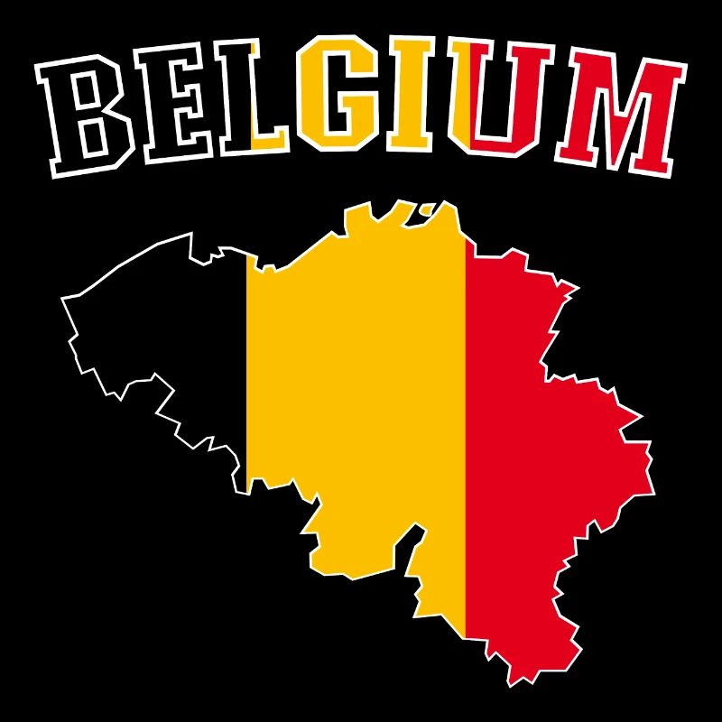 Belgien Flagge Map