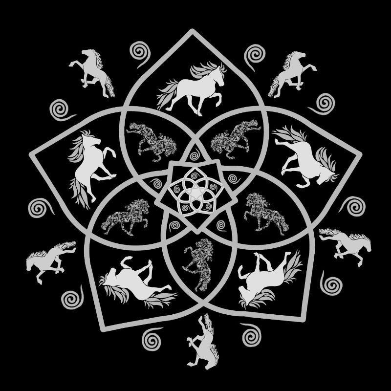 mandala mit Islandpferd