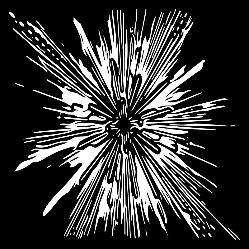 Explosion - Vintage Vector Lignes