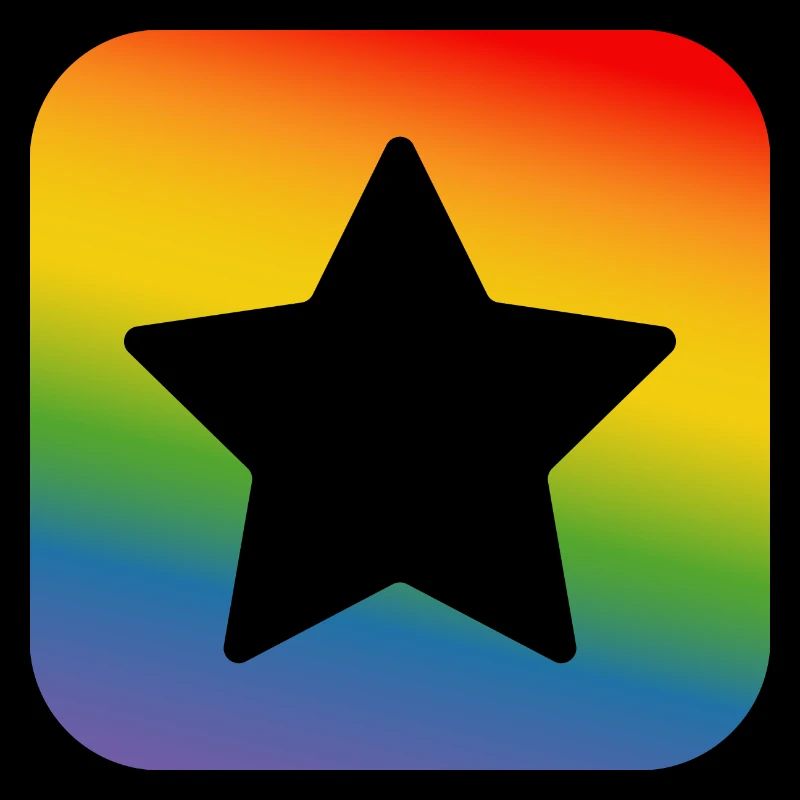 LGBT lgbtqi queer rainbow star button