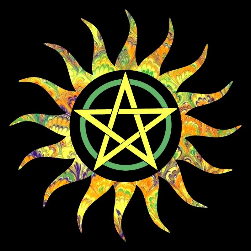 pentagram in sun e 258