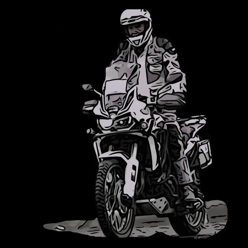 Adventure Biker - cavalier debout
