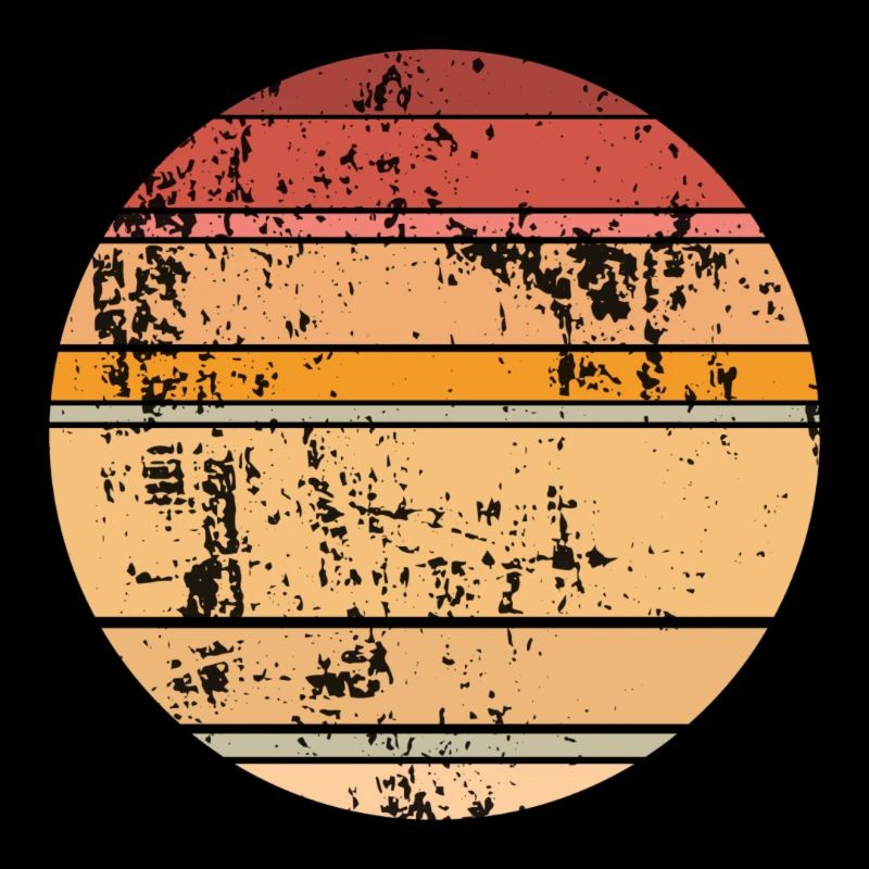 Retro Sunset Background Circle