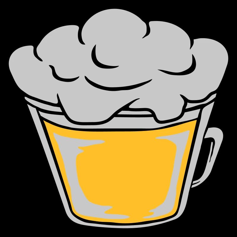 Draufsicht von oben Bier