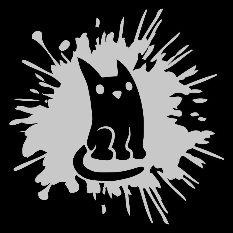 Comic Tropfen Katze Farbklecks