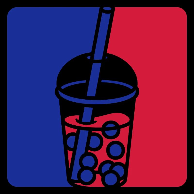Blau Rot Bubble Tea