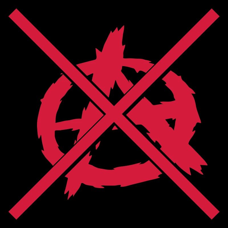 Forbidden no anarchy symbol