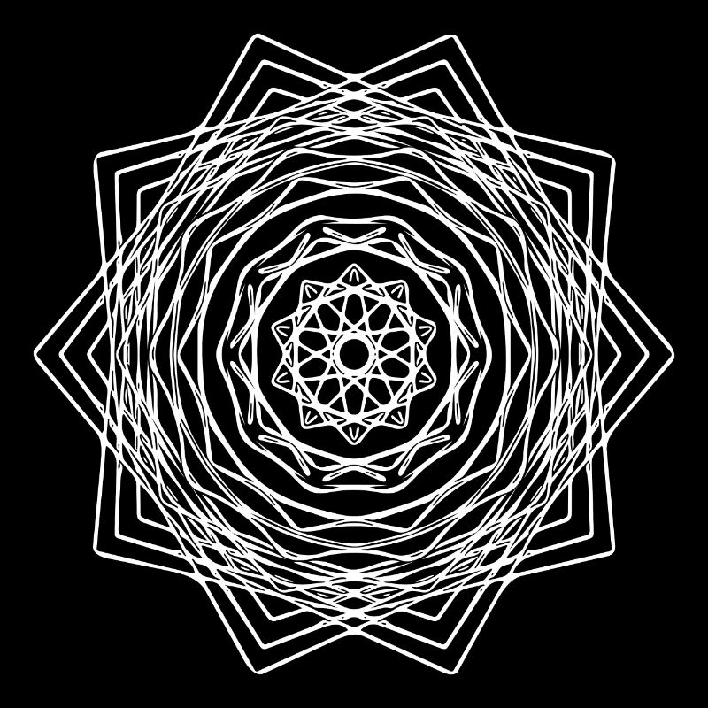 Geometric Square Square Mandala Shape