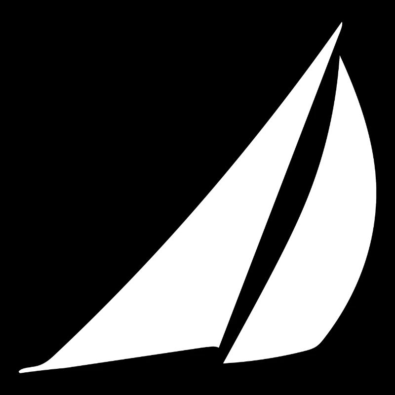 Sailboat with sail for sailors and captains
