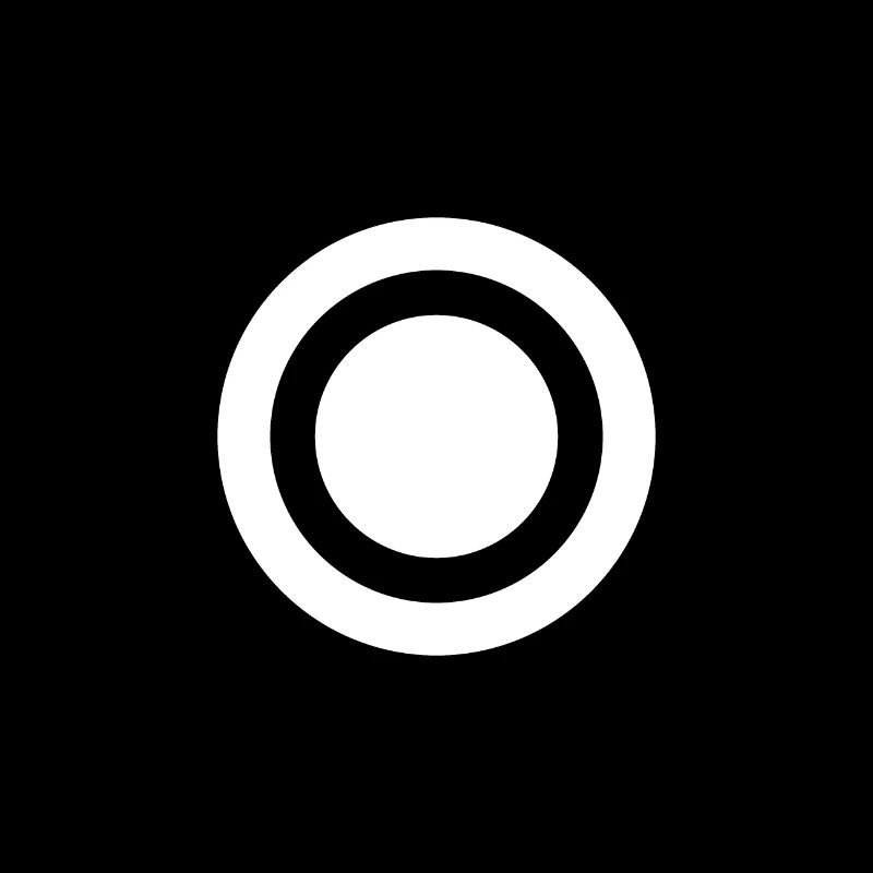 Black and white minimalist circle