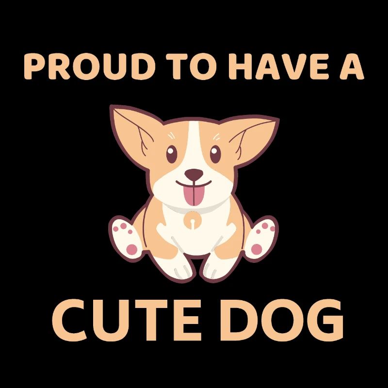 Fier d’avoir un chien mignon