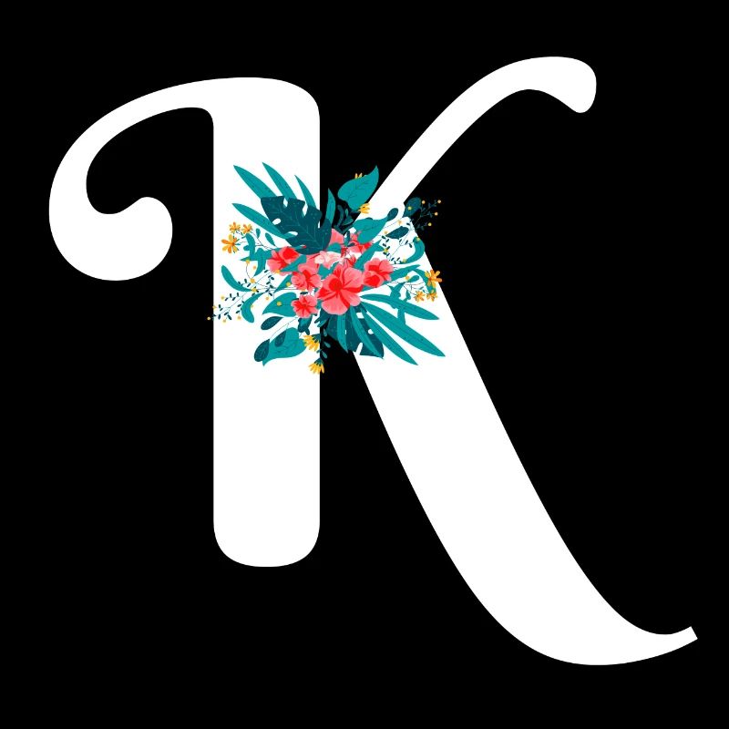 letter K flowered