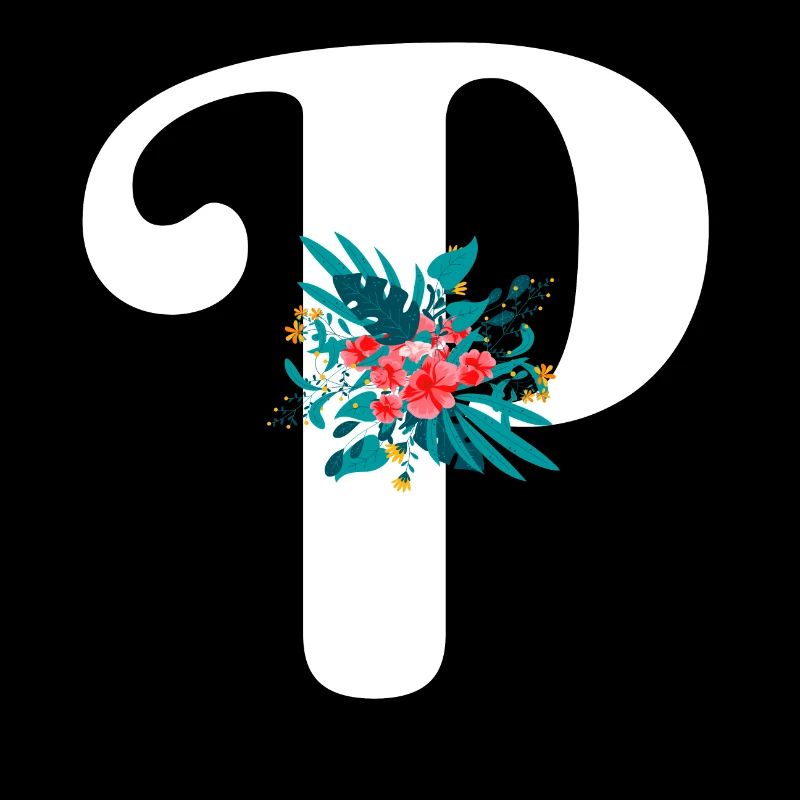lettre P fleuris