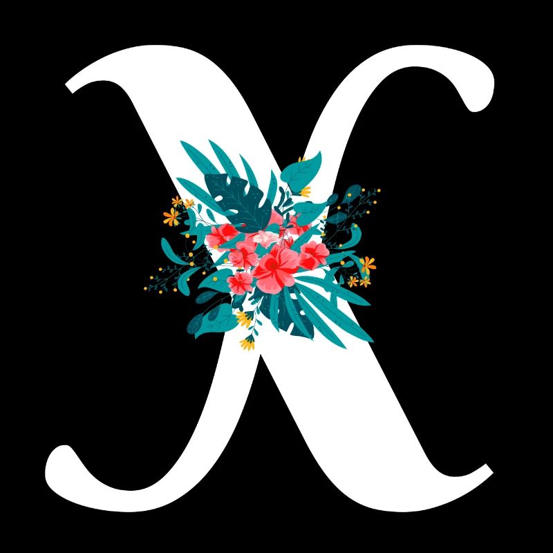 letter X flowered