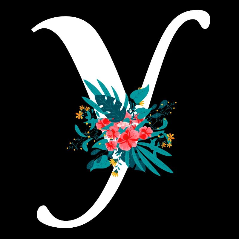letter Y flowered