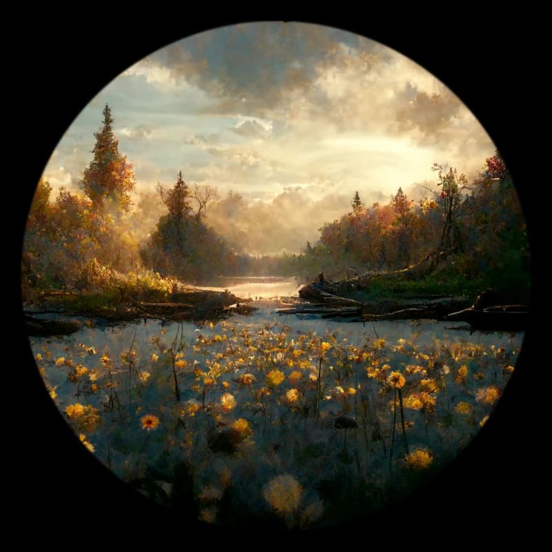 Le monde de Phantas avec le soleil et les nuages