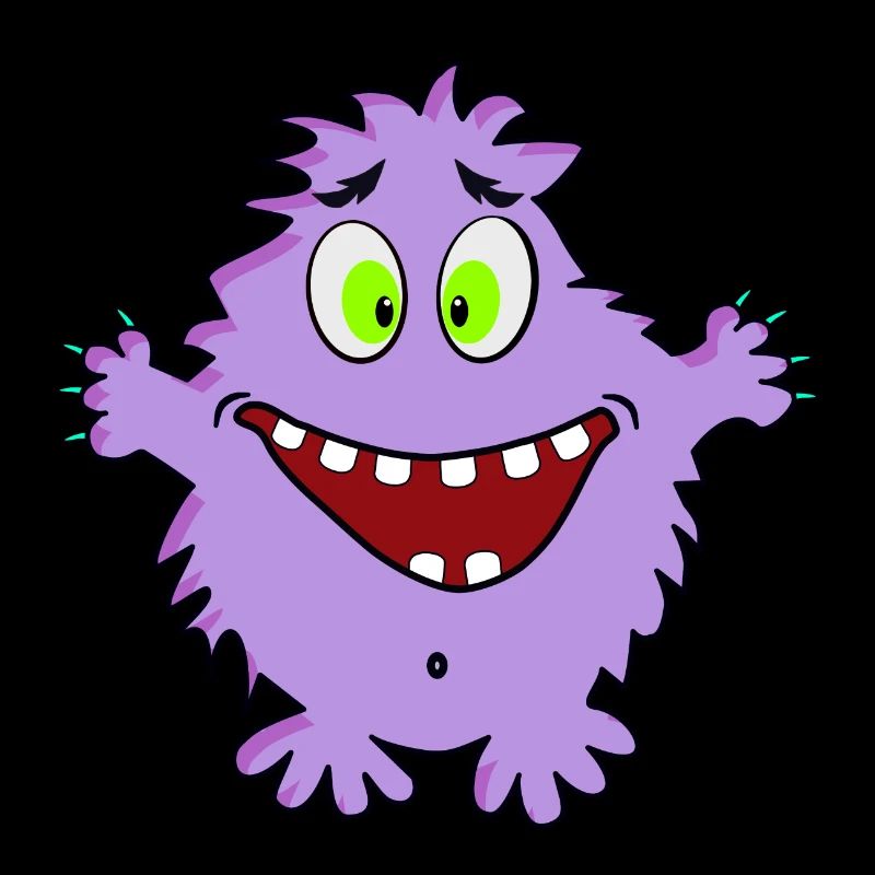 Mignon amical mignon monstre optimiste