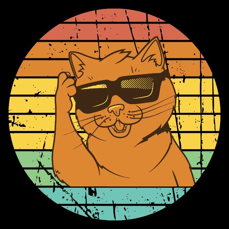Lunettes de soleil vintage pour chat, drôle de chat