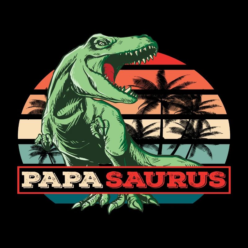 Papasaurus Father's Day Dinosaur T-Rex Gift Idea