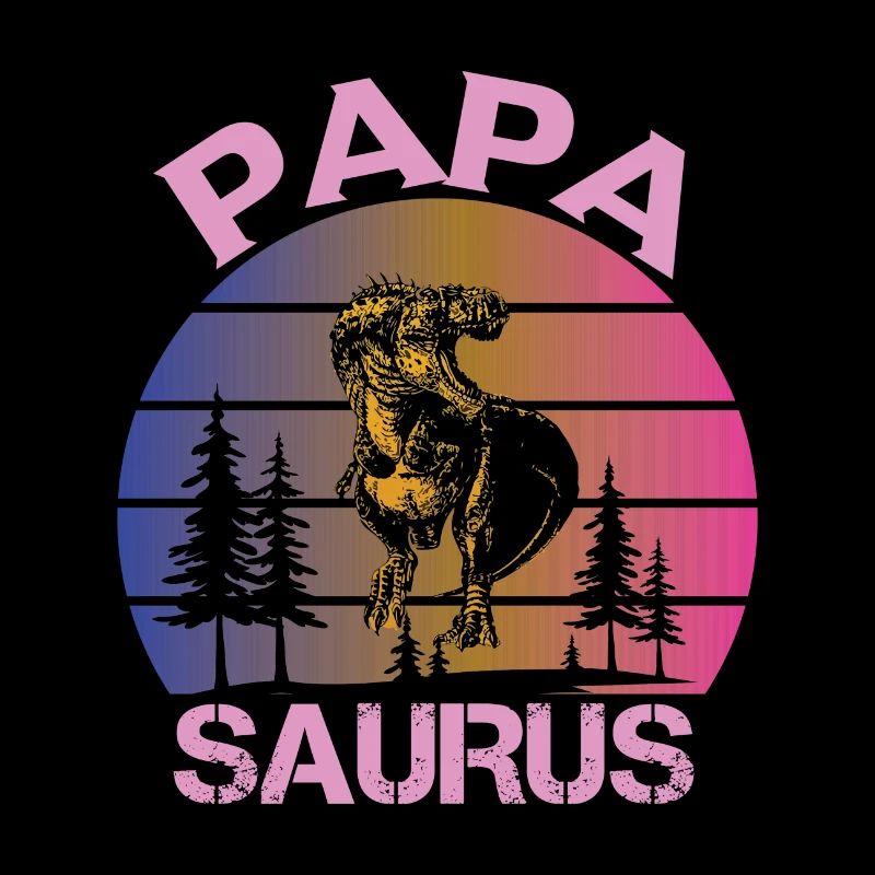 Papasaurus Vatertag Dinosaurier T-Rex Geschenkidee