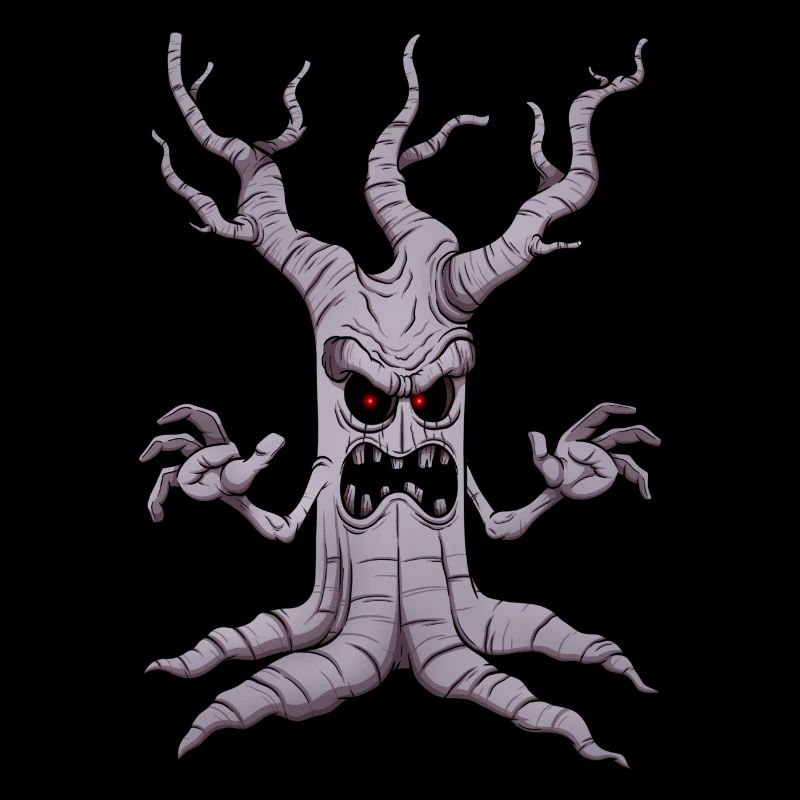 Arbre d’Halloween effrayant